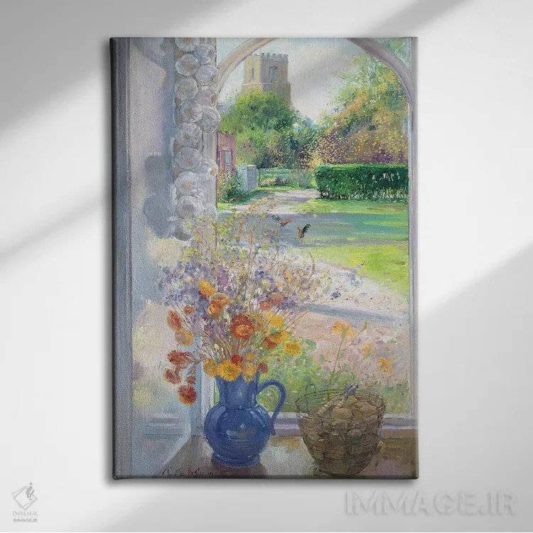تابلو کلاسیک زندگی بی حرکت پاییزی اثر تیموتی ایستون - نمای روبهرو روی دیوار