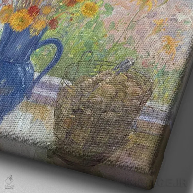 تابلو کلاسیک زندگی بی حرکت پاییزی اثر تیموتی ایستون - نمای نزدیک بافت بوم