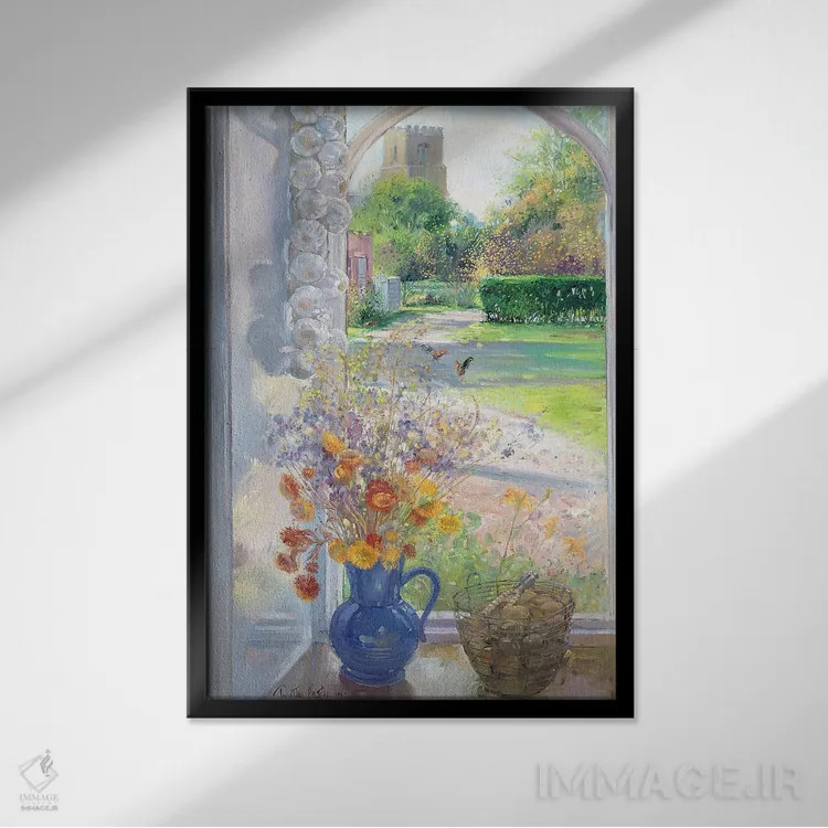 تابلو کلاسیک زندگی بی حرکت پاییزی اثر تیموتی ایستون - نمای قابدار مشکی