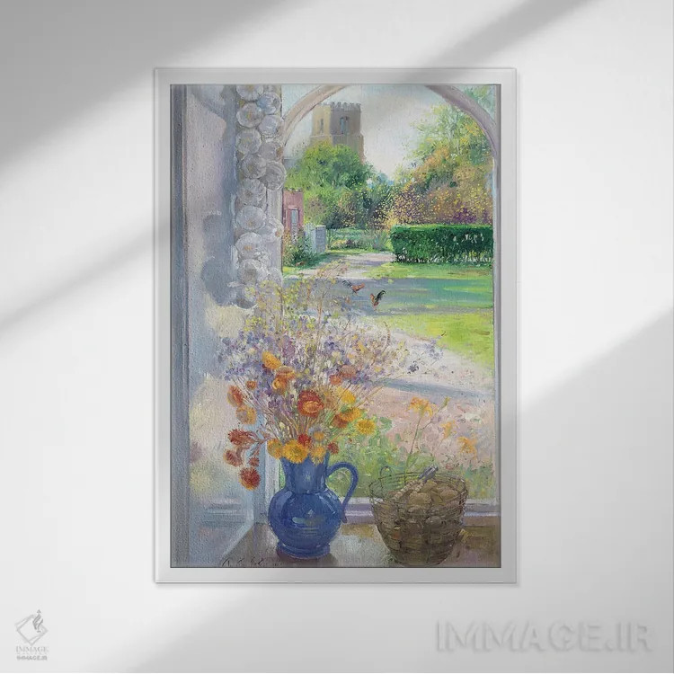 تابلو کلاسیک زندگی بی حرکت پاییزی اثر تیموتی ایستون - نمای قابدار سفید