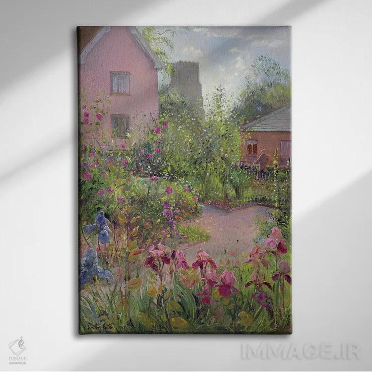 تابلو کلاسیک باغچه گیاهان دارویی در ظهر اثر تیموتی ایستون - نمای روبهرو روی دیوار