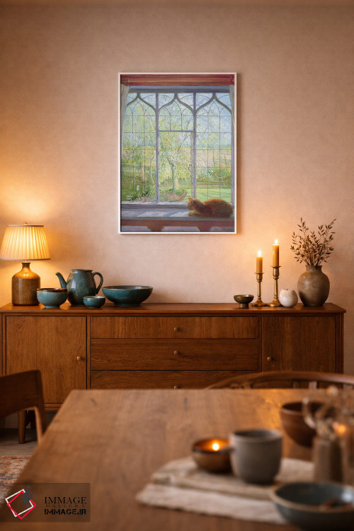 تابلو کلاسیک پنجره در بهار اثر تیموتی ایستون - D5W