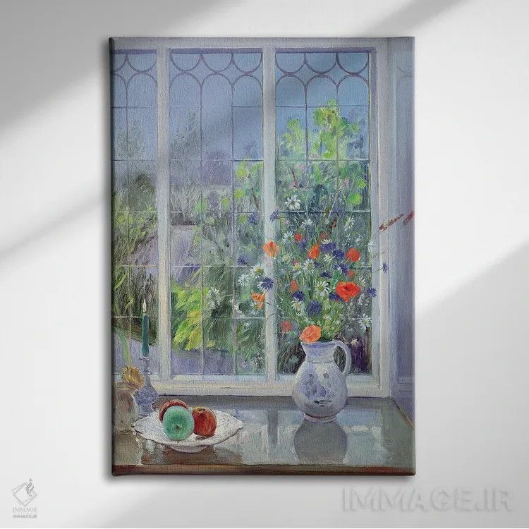 تابلو کلاسیک گل های مهتابی، ۱۹۹۱ اثر تیموتی ایستون - نمای روبهرو روی دیوار