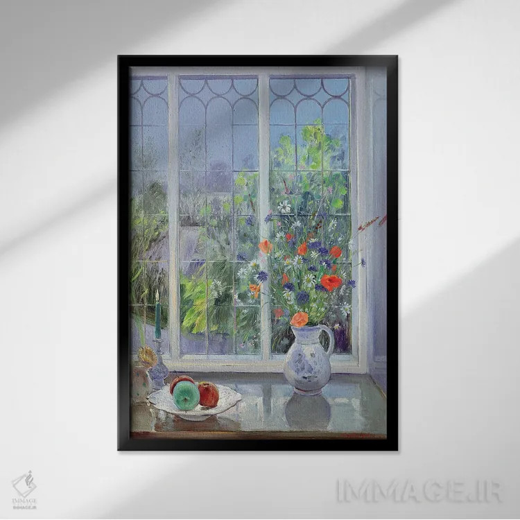 تابلو کلاسیک گل های مهتابی، ۱۹۹۱ اثر تیموتی ایستون - نمای قابدار مشکی