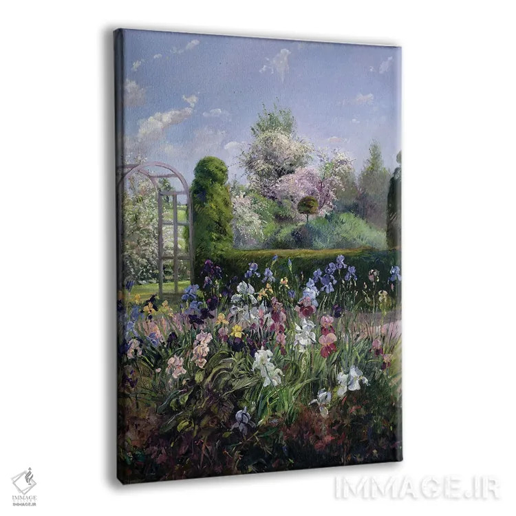 تابلو دکوراتیو زنبق ها در باغ رسمی، ۱۹۹۳ اثر تیموتی ایستون - نمای پرسپکتیو محصول