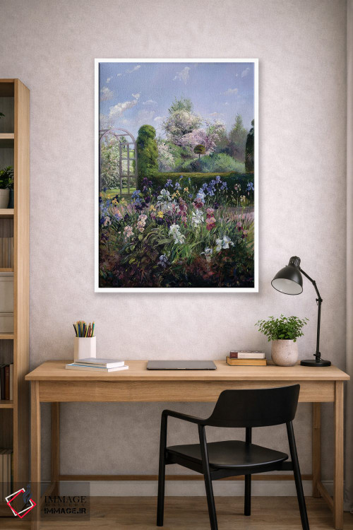 تابلو دکوراتیو زنبق ها در باغ رسمی، ۱۹۹۳ اثر تیموتی ایستون - D1W