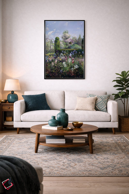 تابلو دکوراتیو زنبق ها در باغ رسمی، ۱۹۹۳ اثر تیموتی ایستون - D4B