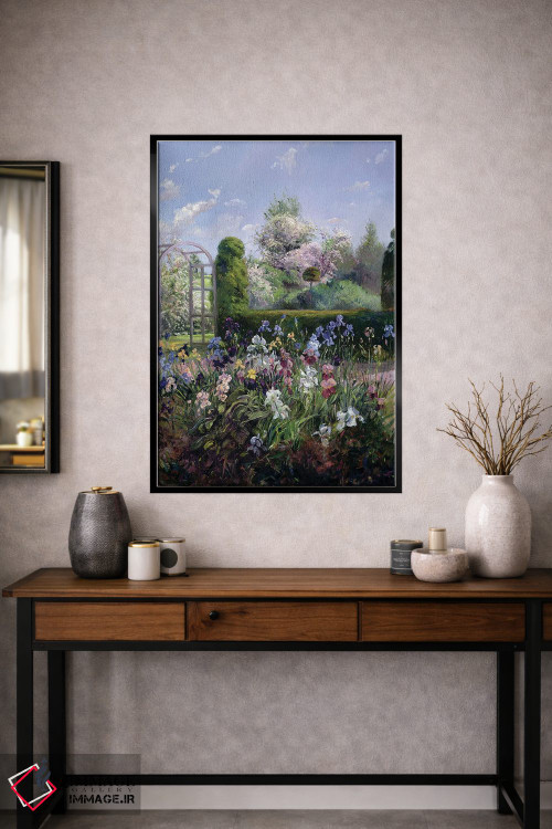 تابلو دکوراتیو زنبق ها در باغ رسمی، ۱۹۹۳ اثر تیموتی ایستون - D2B