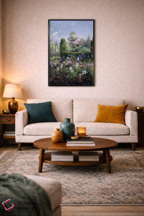 تابلو دکوراتیو زنبق ها در باغ رسمی، ۱۹۹۳ اثر تیموتی ایستون - D5B