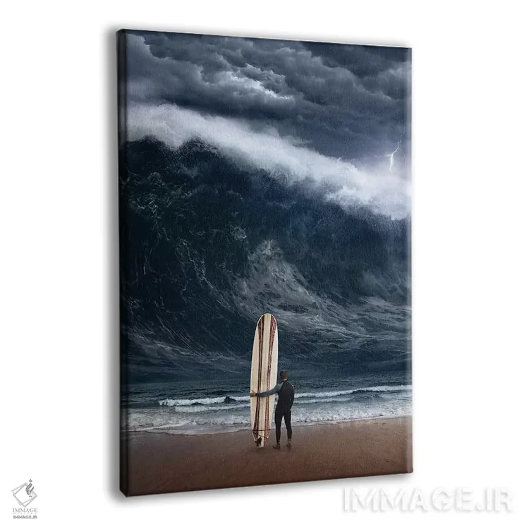 تابلو دکوراتیو فاجعه موج سواری اثر اوگنی سولویف - نمای پرسپکتیو محصول