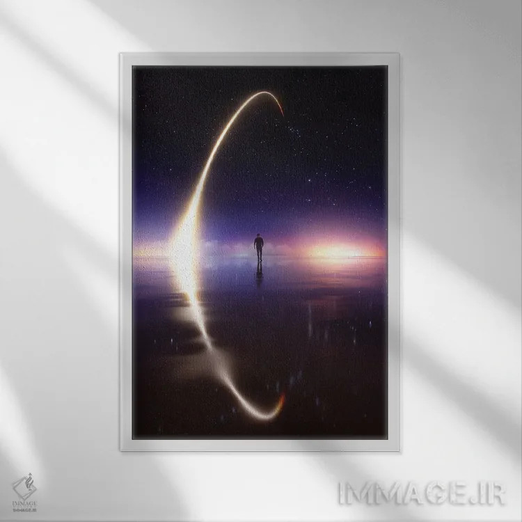 تابلو دکوراتیو خلیج موشکی اثر اوگنی سولویف - نمای قابدار سفید