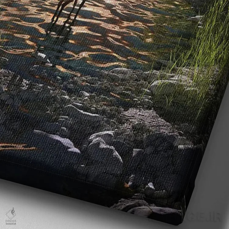 تابلو دکوراتیو سینیا اثر اوگنی سولویف - نمای نزدیک بافت بوم