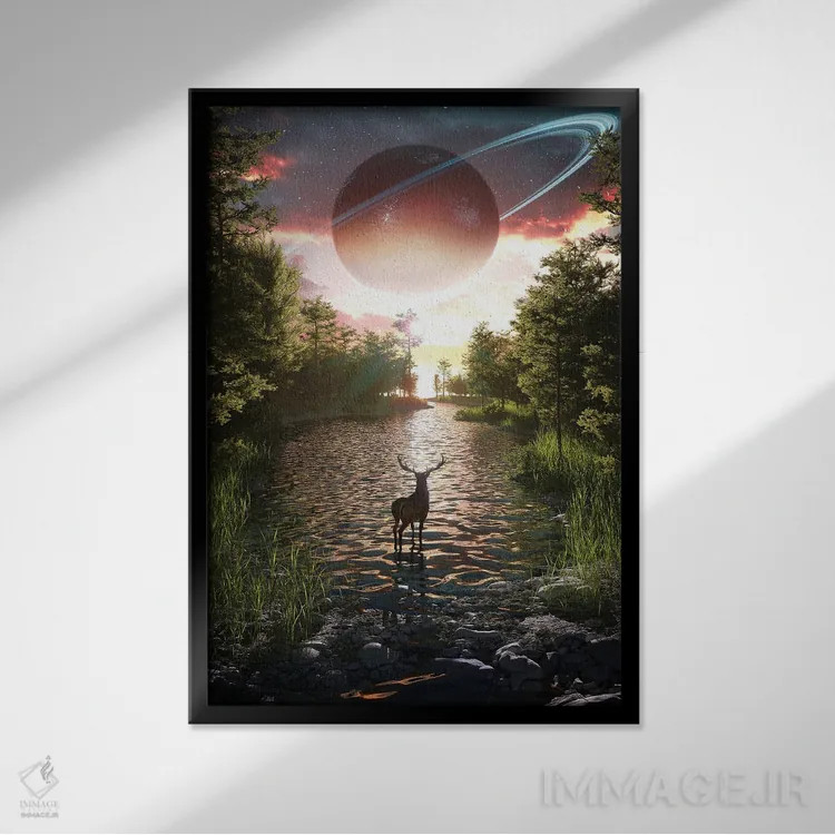 تابلو دکوراتیو سینیا اثر اوگنی سولویف - نمای قابدار مشکی