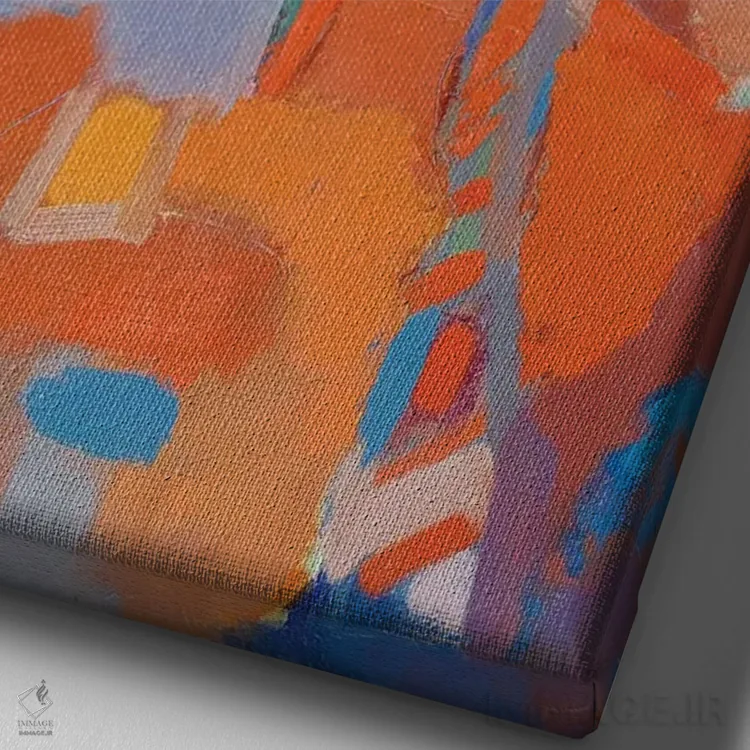 تابلو انتزاعی عطر شرقی اثر النا شرایبمن - نمای نزدیک بافت بوم