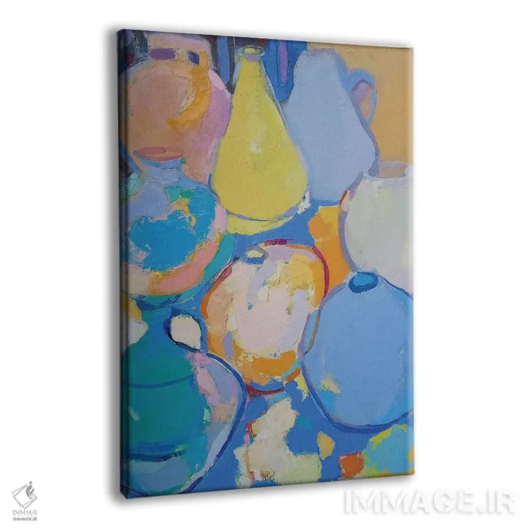 تابلو انتزاعی سبوی زرد اثر النا شرایبمن - نمای پرسپکتیو محصول