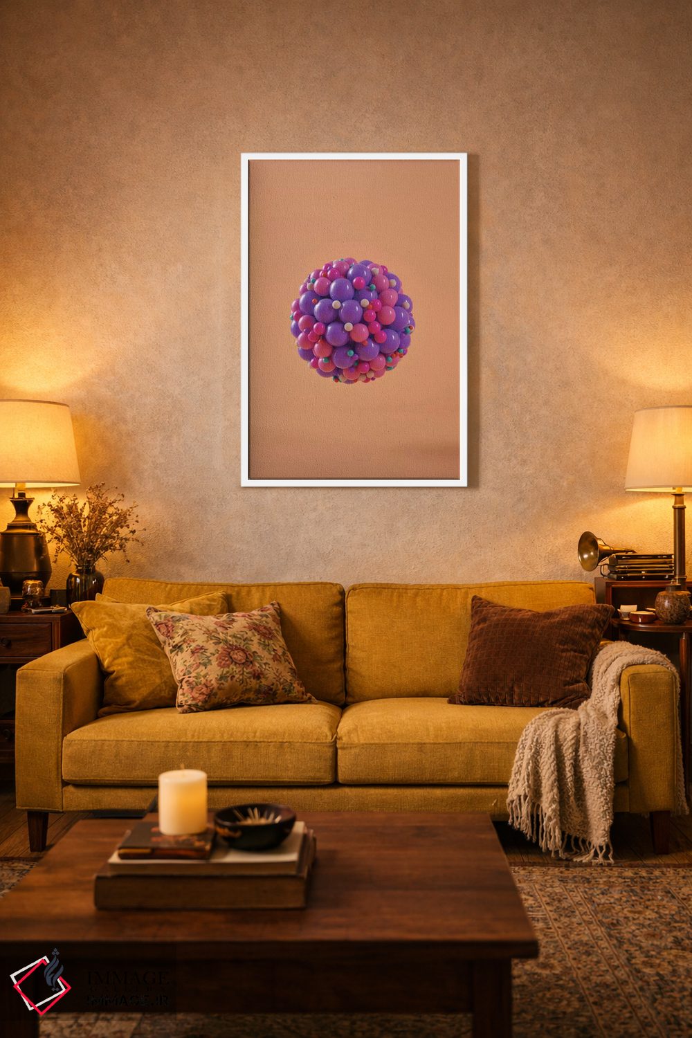 تابلو انتزاعی چیدمان استودیوی رنگ ها اثر اوگنی سولویف - D2W