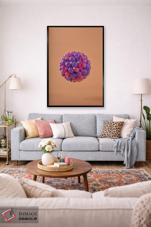 تابلو انتزاعی چیدمان استودیوی رنگ ها اثر اوگنی سولویف - D1B