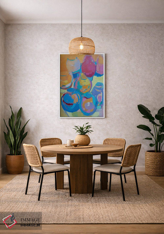 تابلو انتزاعی لیوان روی نور اثر النا شرایبمن - D2W