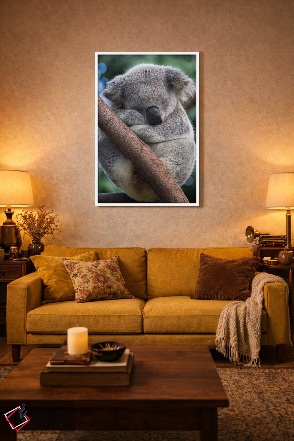 تابلو دکوراتیو کوالای نر خوابیده، کوئینزلند، استرالیا اثر سوزی اسزترهاس - D3W