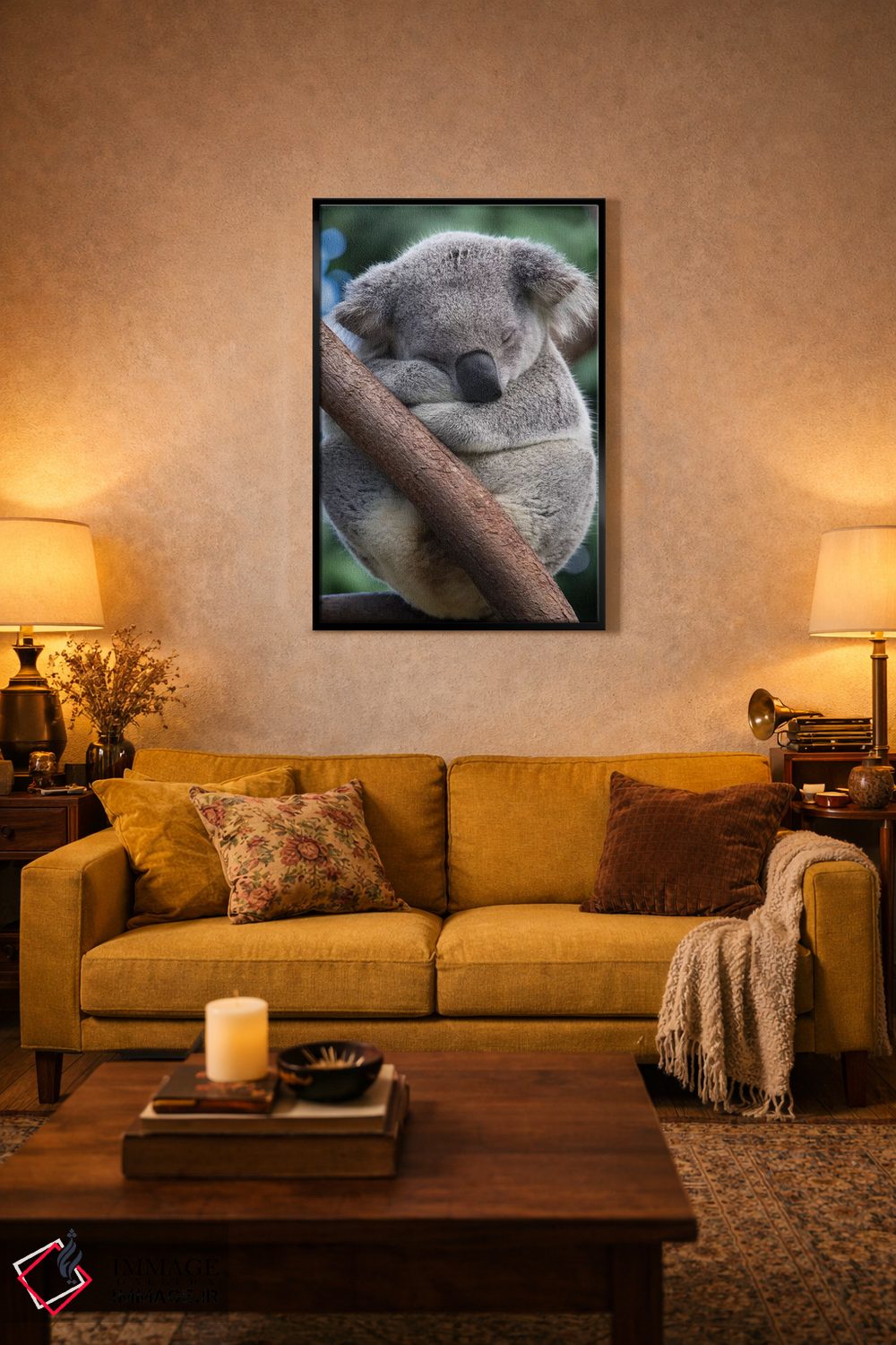 تابلو دکوراتیو کوالای نر خوابیده، کوئینزلند، استرالیا اثر سوزی اسزترهاس - D4B