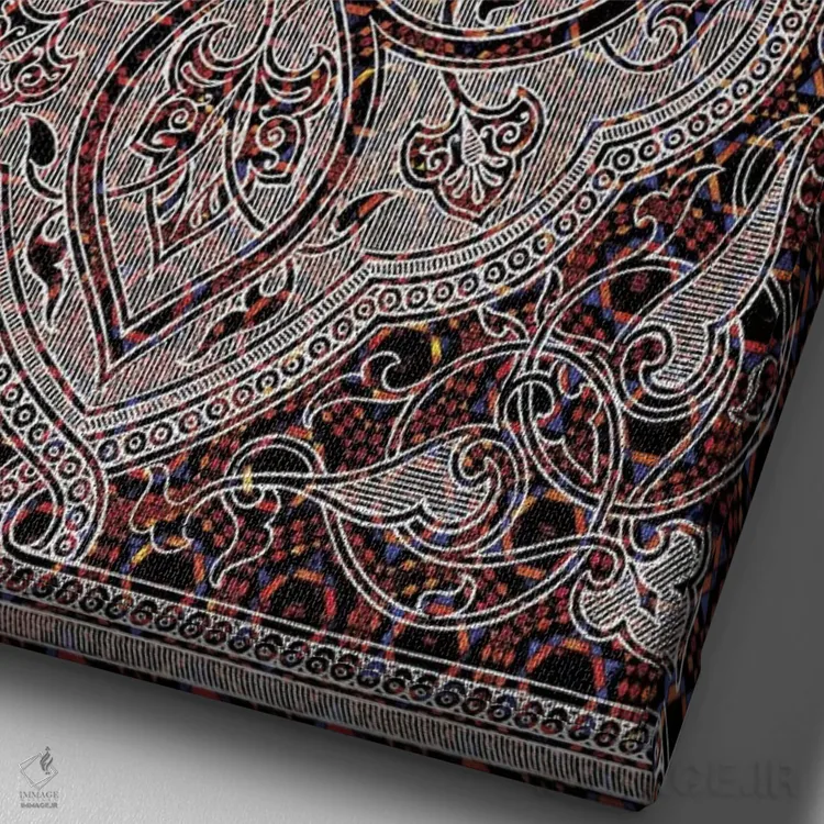 تابلو دکوراتیو عمق ساختارمند اثر فایو بای فایو کالکتیو - نمای نزدیک بافت بوم