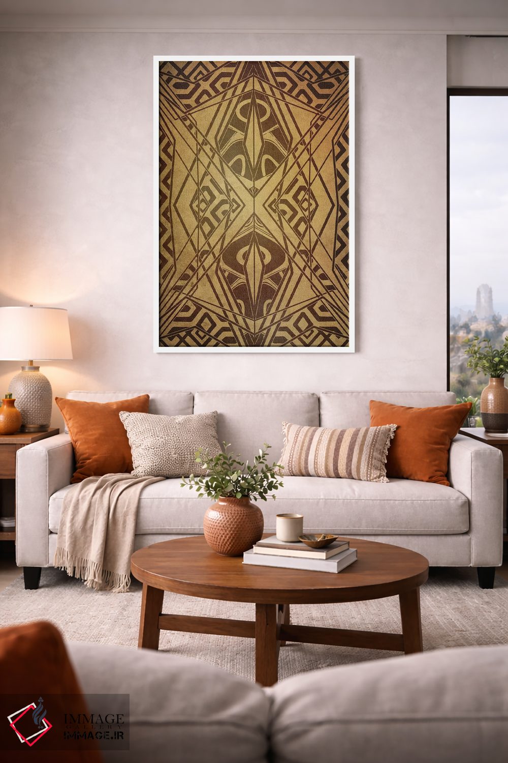 تابلو انتزاعی فرآیند اندوه اثر فایو بای فایو کالکتیو - D1W