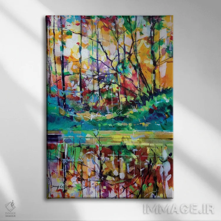 تابلو انتزاعی مدوکلیف دیوانه اثر داگ ایتون - نمای روبهرو روی دیوار