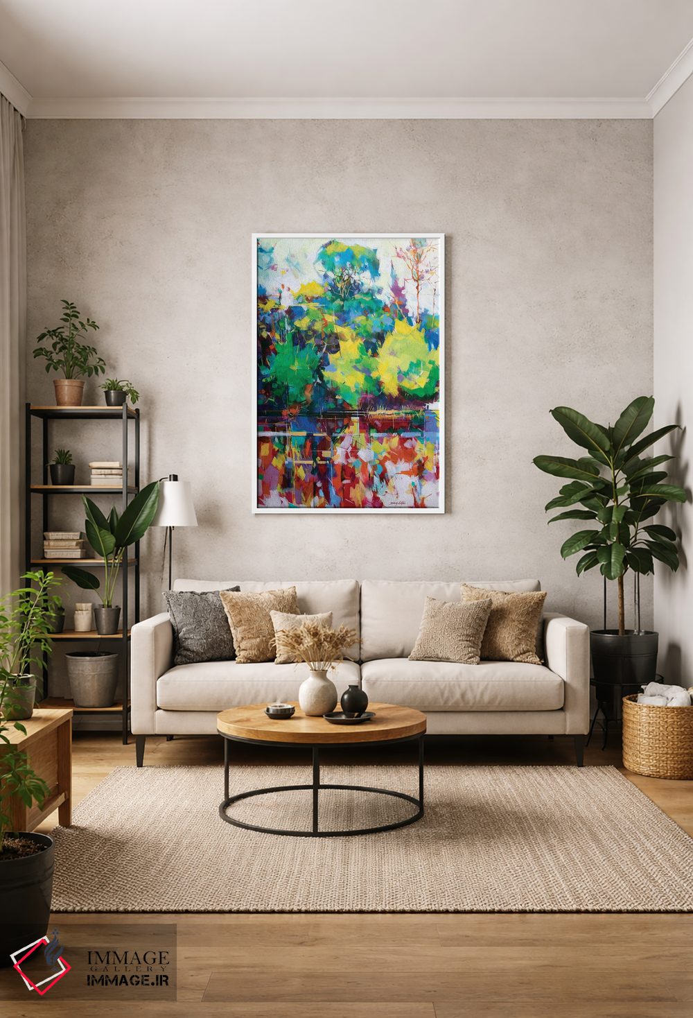 تابلو انتزاعی حوضچه های کنوپ اثر داگ ایتون - D1W