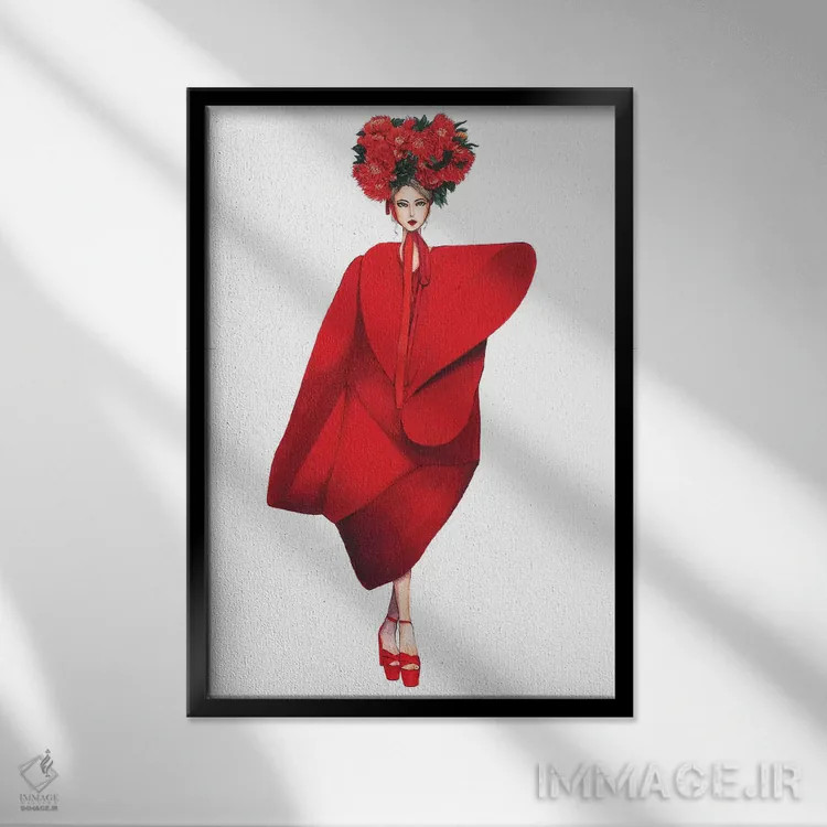 تابلو دکوراتیو دو منه کوانگ ۳ اثر اریس ترن - نمای قابدار مشکی