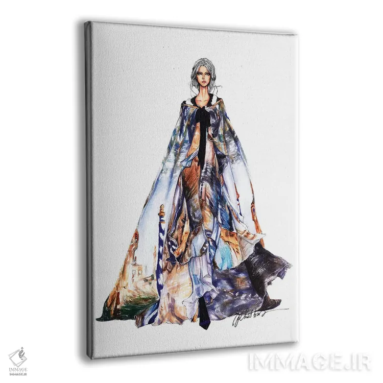 تابلو دکوراتیو هفته مد آلبرتا فرتی ۲۰۱۷ اثر اریس ترن - نمای پرسپکتیو محصول