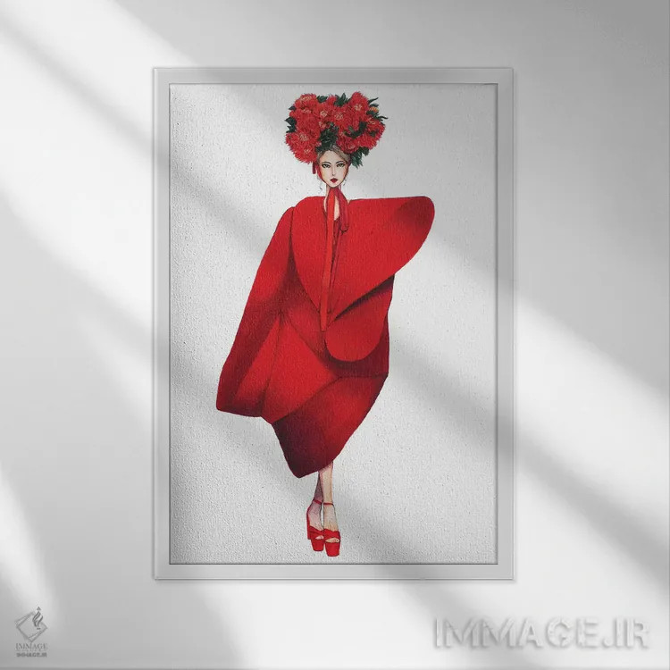 تابلو دکوراتیو دو منه کوانگ ۳ اثر اریس ترن - نمای قابدار سفید