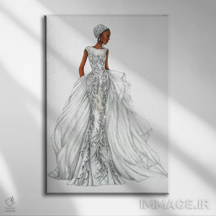 تابلو دکوراتیو لباس ۲ اثر اریس ترن - نمای روبهرو روی دیوار