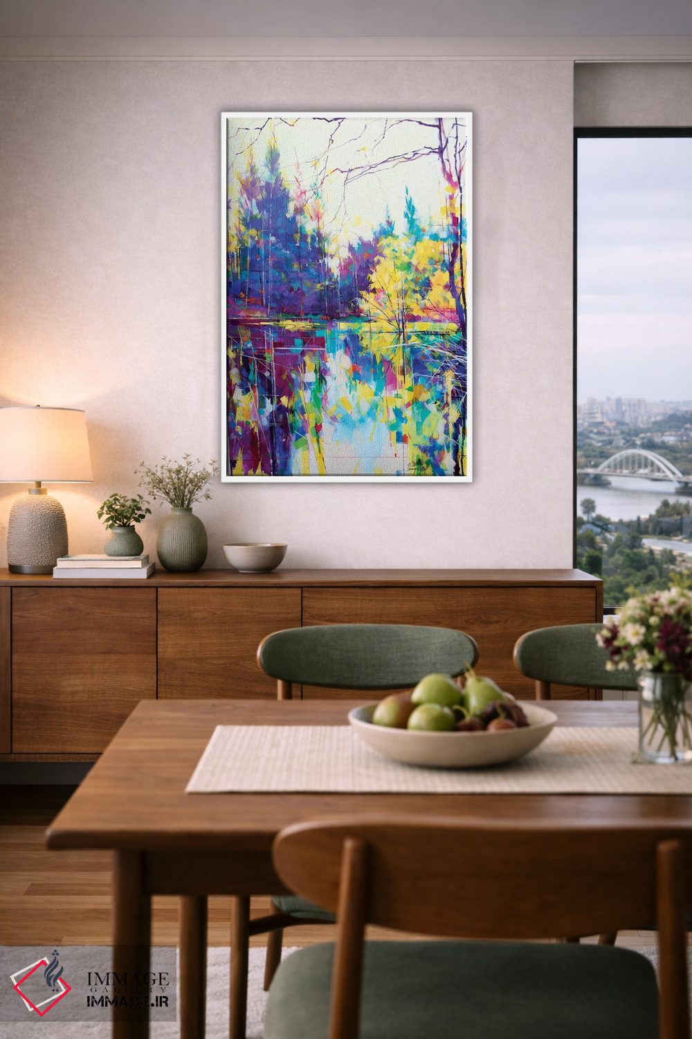 تابلو انتزاعی نگاه به آن سوی مدوکلیف اثر داگ ایتون - D5W