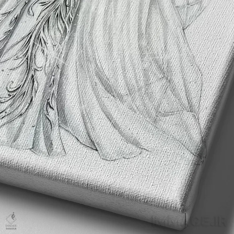 تابلو دکوراتیو لباس ۲ اثر اریس ترن - نمای نزدیک بافت بوم