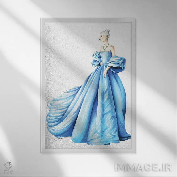 تابلو دکوراتیو گلدن گلوب گاگا اثر اریس ترن - نمای قابدار سفید