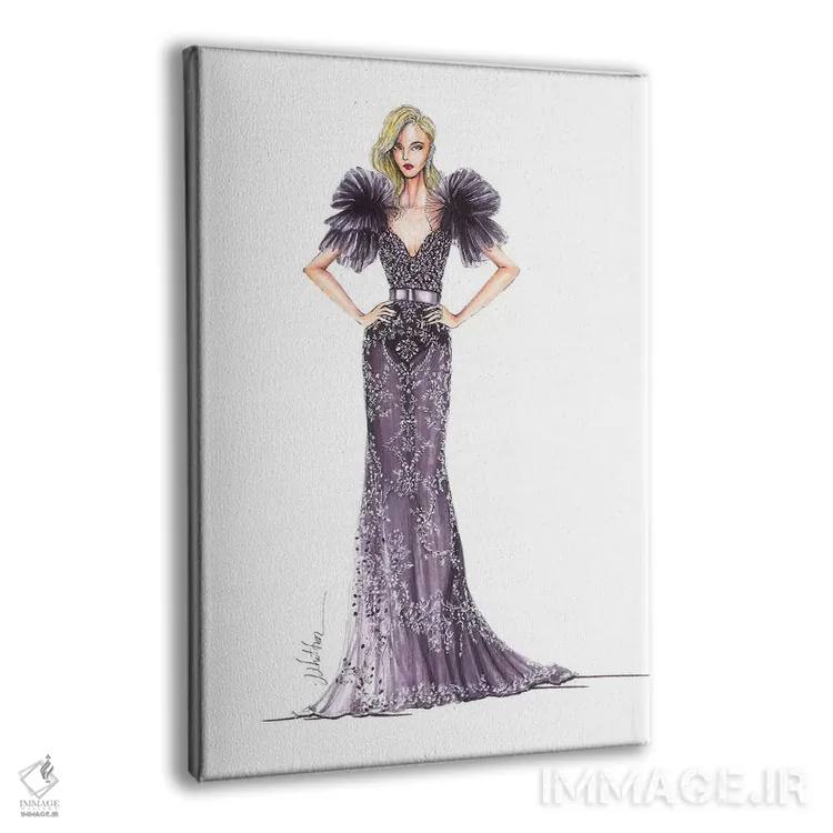 تابلو دکوراتیو زهیر مراد بهار تابستان ۲۰۱۷ اثر اریس ترن - نمای پرسپکتیو محصول