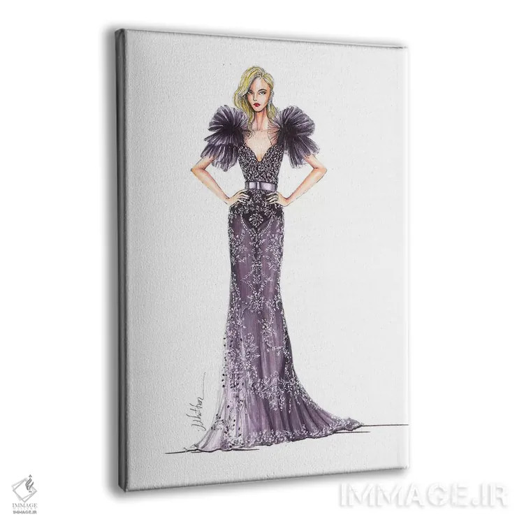 تابلو دکوراتیو زهیر مراد بهار تابستان ۲۰۱۷ اثر اریس ترن - نمای پرسپکتیو محصول