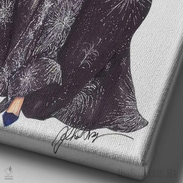 تابلو دکوراتیو زهیر مراد اوت کوتور ۲۰۱۷ اثر اریس ترن - نمای نزدیک بافت بوم