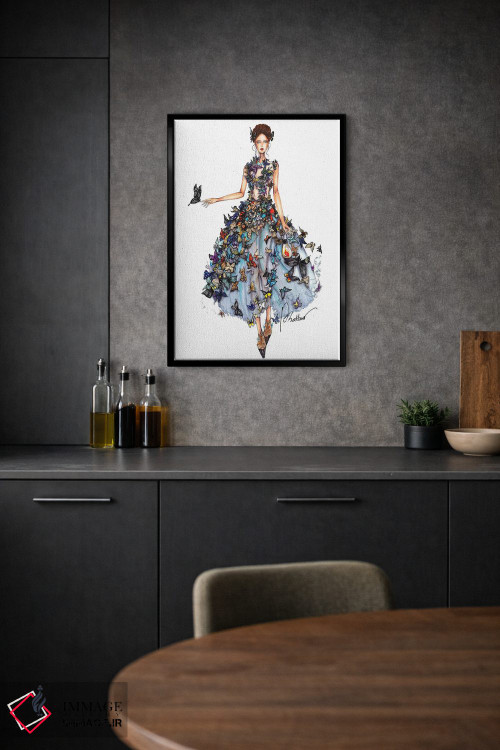 تابلو دکوراتیو لباس پروانه ای II اثر اریس ترن - D2B