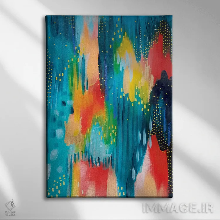 تابلو انتزاعی شماره ۳ اثر اتاوی - نمای روبهرو روی دیوار
