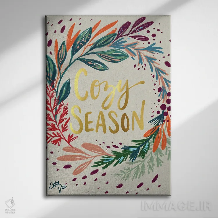 تابلو دکوراتیو فصل دلپذیر اثر اتاوی - نمای روبهرو روی دیوار