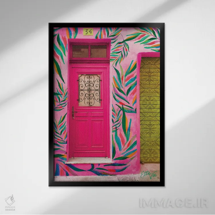 تابلو دکوراتیو خانه خوشبخت سوم اثر اتاوی - نمای قابدار مشکی