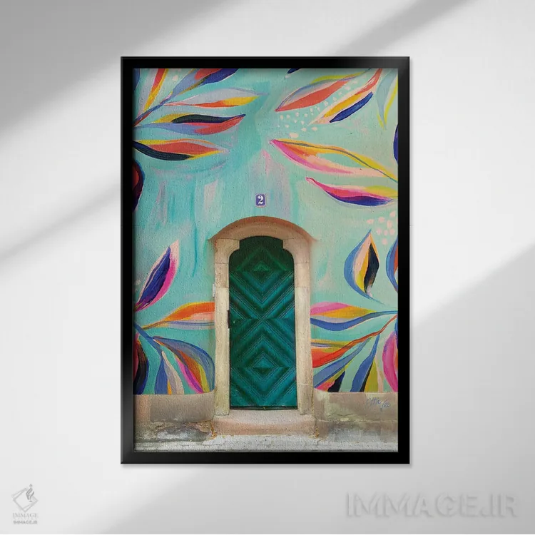 تابلو دکوراتیو خانه خوشبخت هفتم اثر اتاوی - نمای قابدار مشکی