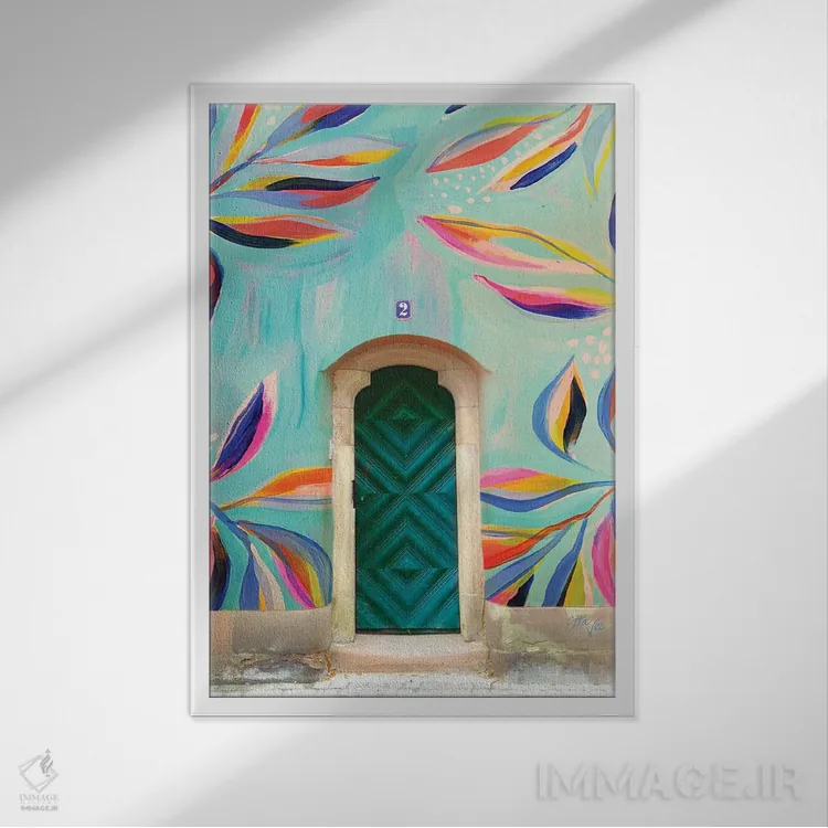 تابلو دکوراتیو خانه خوشبخت هفتم اثر اتاوی - نمای قابدار سفید