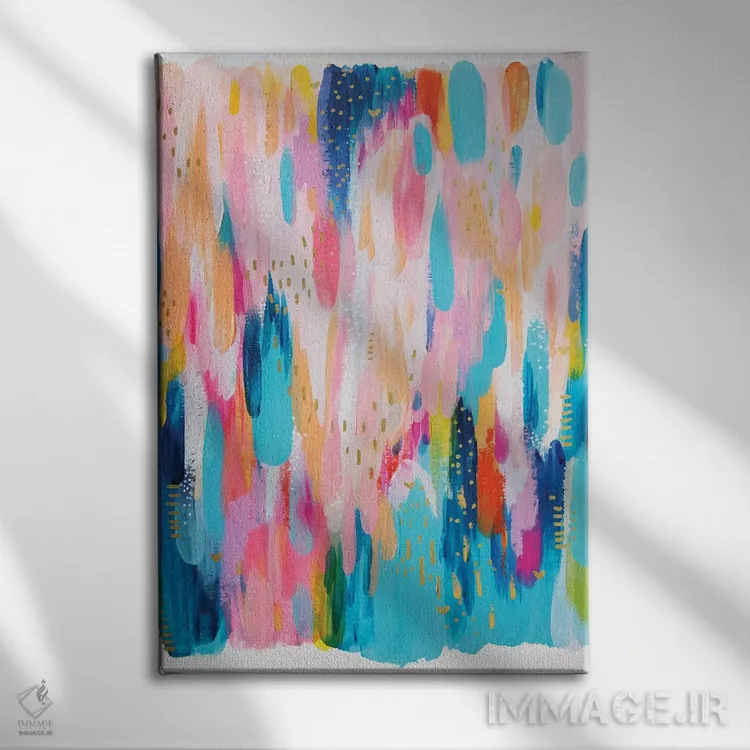 تابلو انتزاعی شماره ۱۶ اثر اتاوی - نمای روبهرو روی دیوار