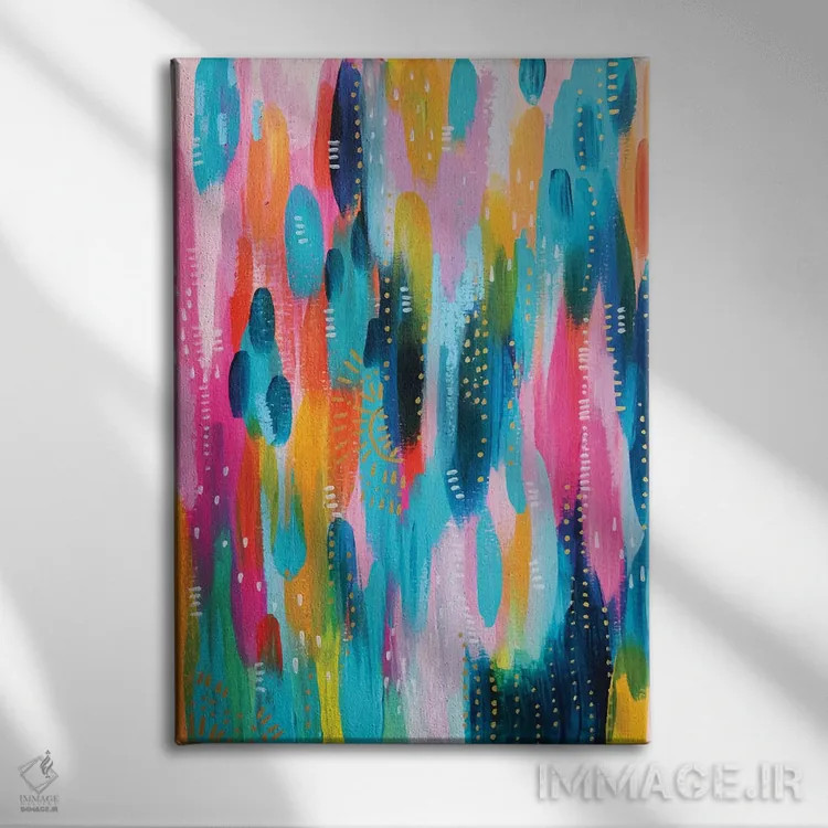 تابلو انتزاعی شماره ۲۷ اثر اتاوی - نمای روبهرو روی دیوار