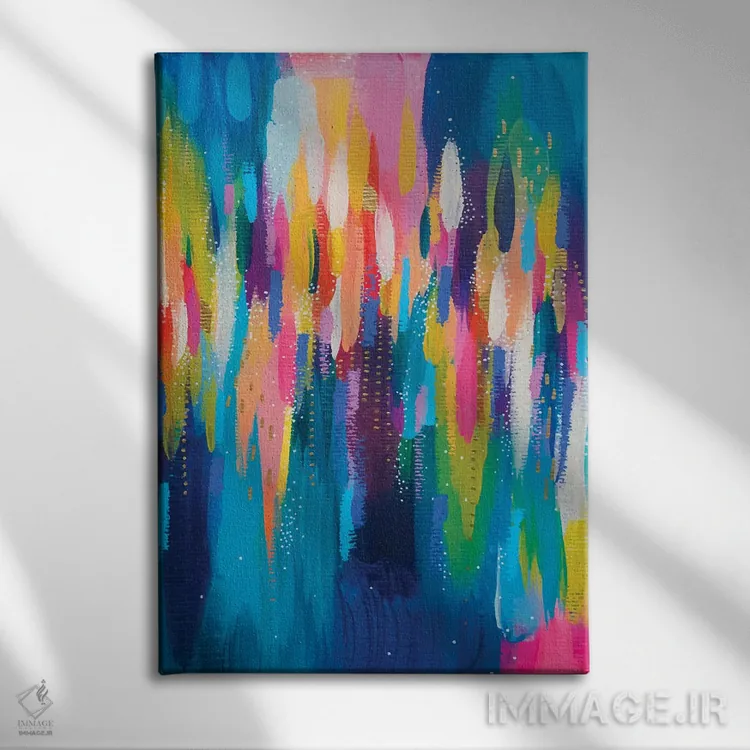 تابلو انتزاعی شماره ۳۳ اثر اتاوی - نمای روبهرو روی دیوار