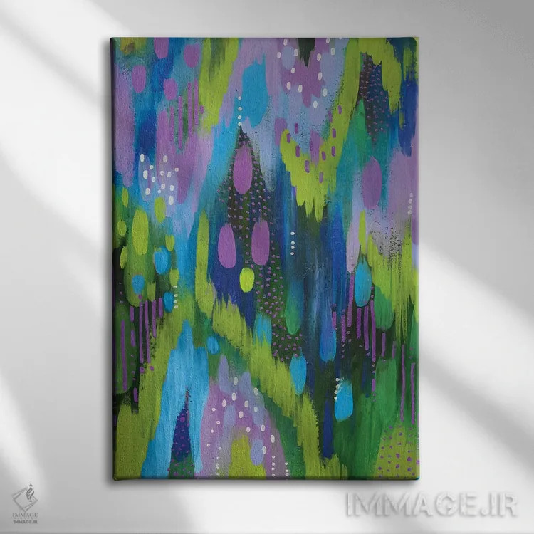 تابلو انتزاعی شماره ۳۷ اثر اتاوی - نمای روبهرو روی دیوار