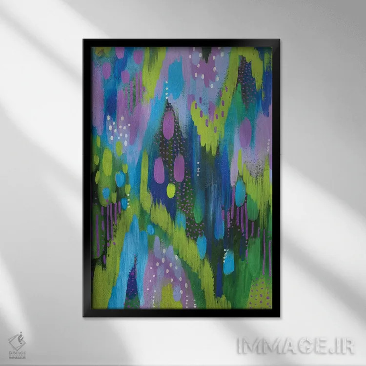 تابلو انتزاعی شماره ۳۷ اثر اتاوی - نمای قابدار مشکی