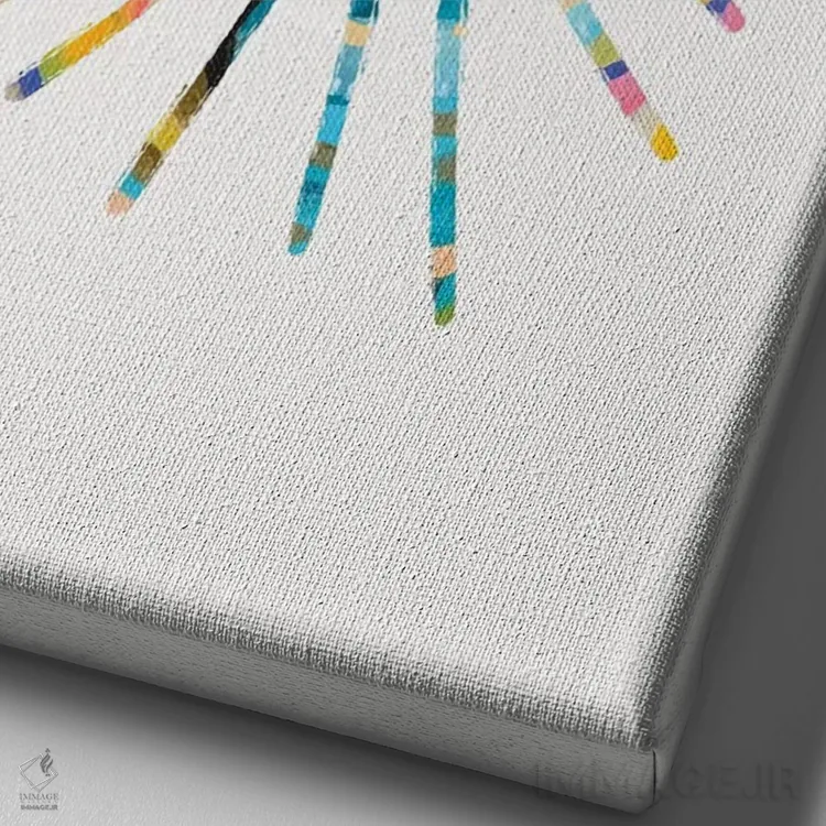 تابلو دکوراتیو تلاش اثر اتاوی - نمای نزدیک بافت بوم